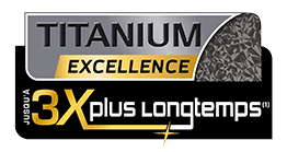 Titanium Excellence coating up to 3x longer